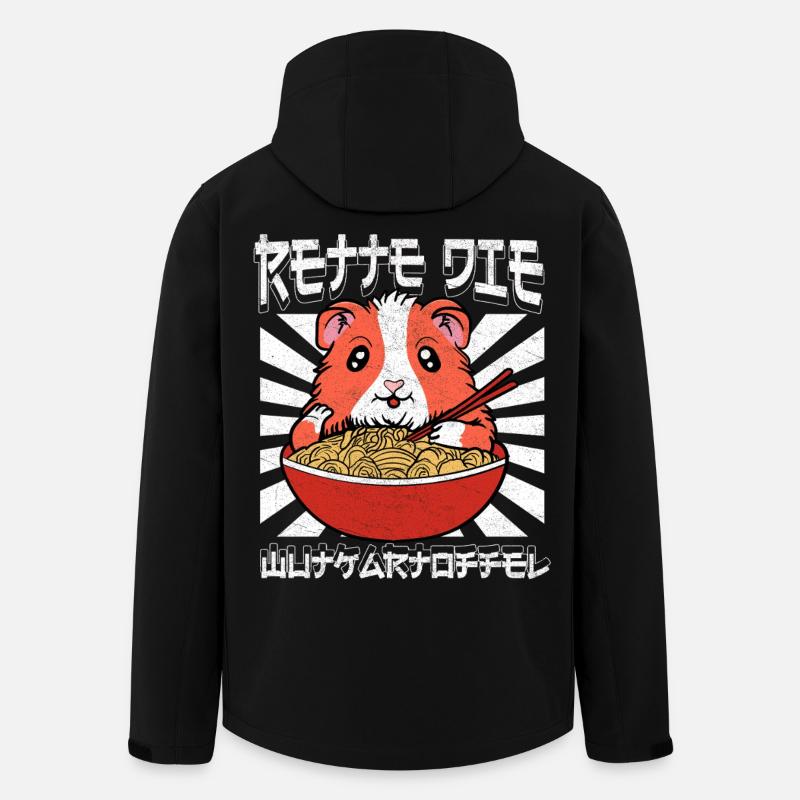 Délice de nouilles Ramen Hamster - Veste softshell homme en polyester recyclé Stanley/Stella - noir