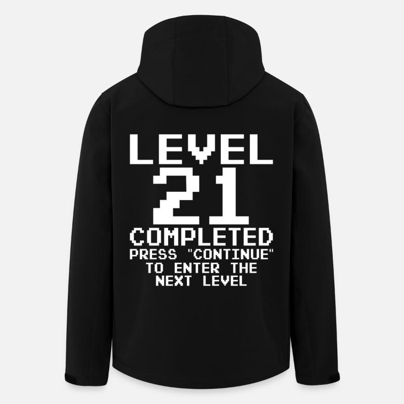 Level 21 Completed Pixel Quest - Men’s Recycled Softshell Jacket by Stanley/Stella - black