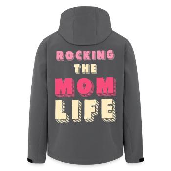 Rocking the Mom Life Shirt - Men’s Recycled Softshell Jacket by Stanley/Stella - anthracite - Back - AI Model Male 185 light (185cm)