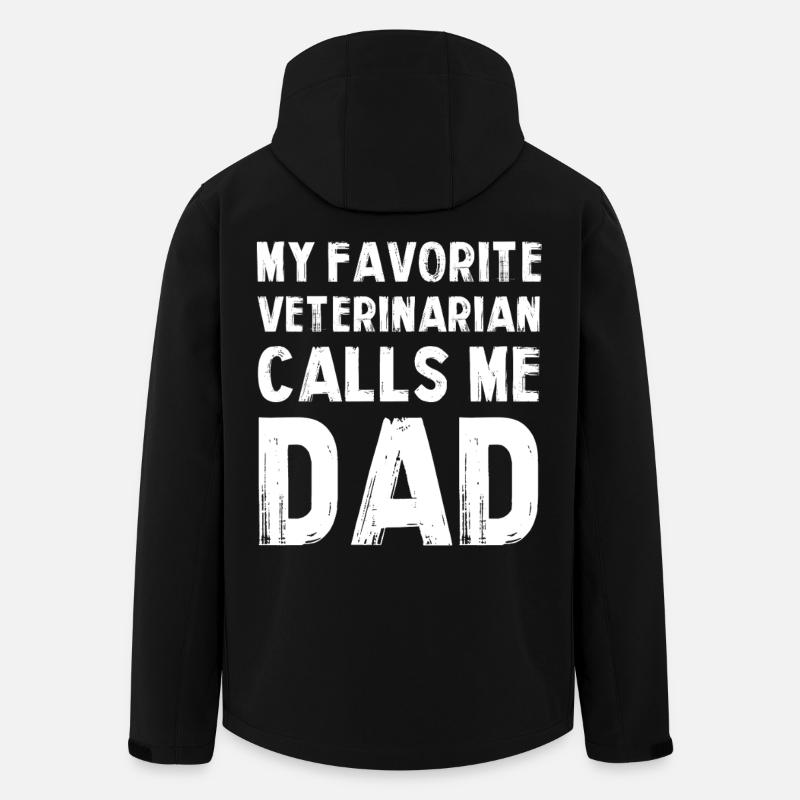 Mein Lieblings Tierarzt ruft Dad - Recycelte Männer Softshell-Jacke von Stanley/Stella - Schwarz