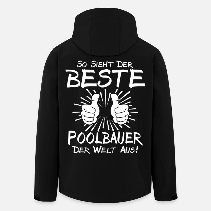 Bester Poolbauer - Recycelte Männer Softshell-Jacke von Stanley/Stella - Schwarz