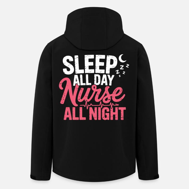 Nurse Day Sleep Night Service - Men’s Recycled Softshell Jacket by Stanley/Stella - black