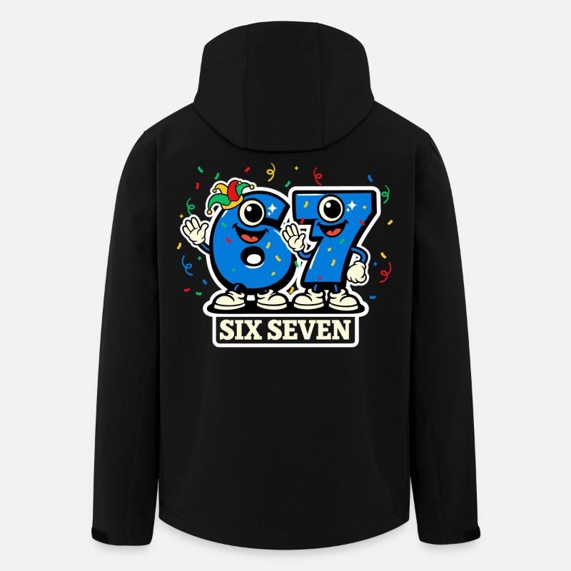 67 Six Seven Meme Karneval Kostüm Lustig Fasching - Recycelte Männer Softshell-Jacke von Stanley/Stella - Schwarz