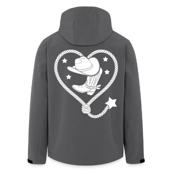 Herz Lasso Line Dance Stetson - Recycelte Männer Softshell-Jacke von Stanley/Stella - Schwarz - Hinten - AI Model Male 185 light (185cm)