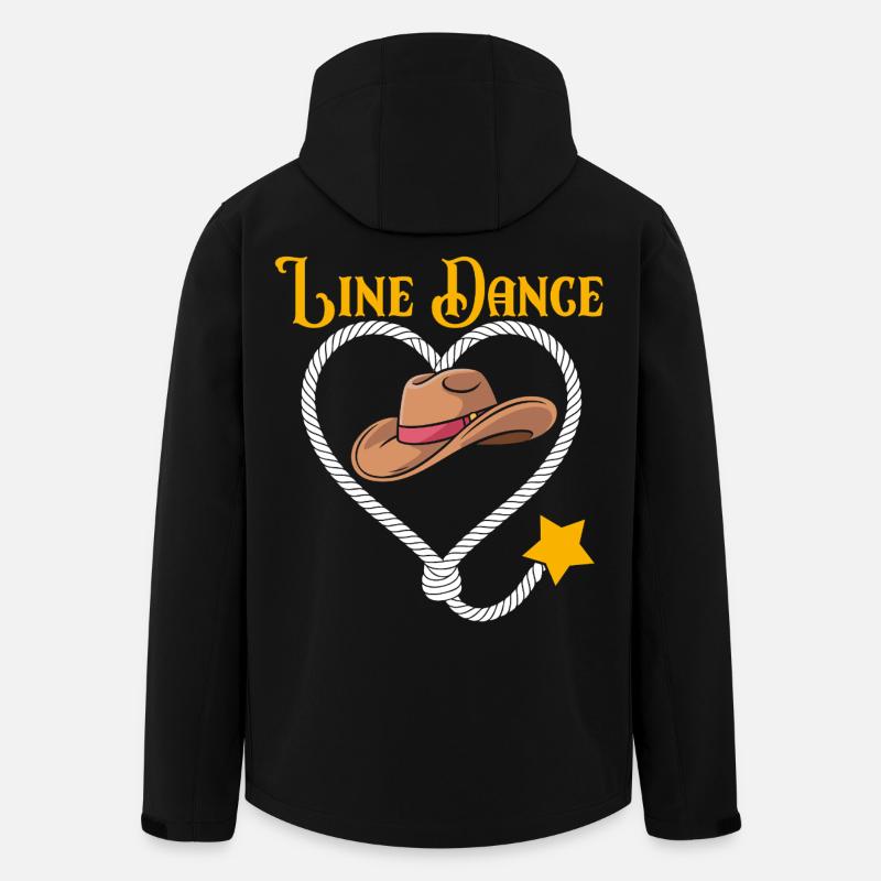 Line Dance Herz und Cowboyhut - Recycelte Männer Softshell-Jacke von Stanley/Stella - Schwarz