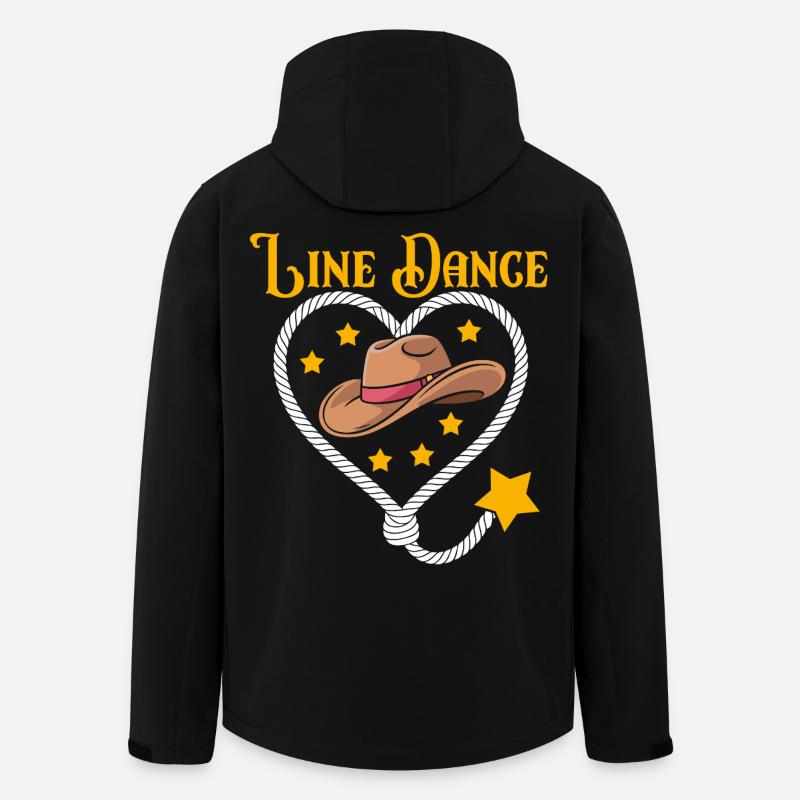 Line Dance Heart Hat - Men’s Recycled Softshell Jacket by Stanley/Stella - black