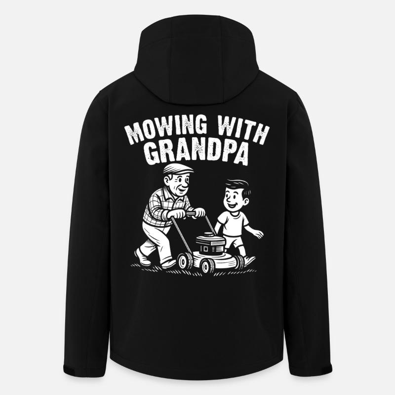 Mowing With Grandpa - Recycelte Männer Softshell-Jacke von Stanley/Stella - Schwarz