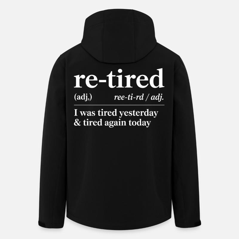 Définition drôle des retraités - Veste softshell homme en polyester recyclé Stanley/Stella - noir
