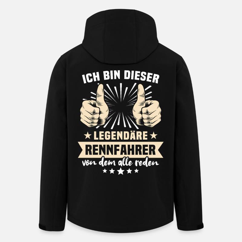 Rennfahrer Sprüche - Recycelte Männer Softshell-Jacke von Stanley/Stella - Schwarz
