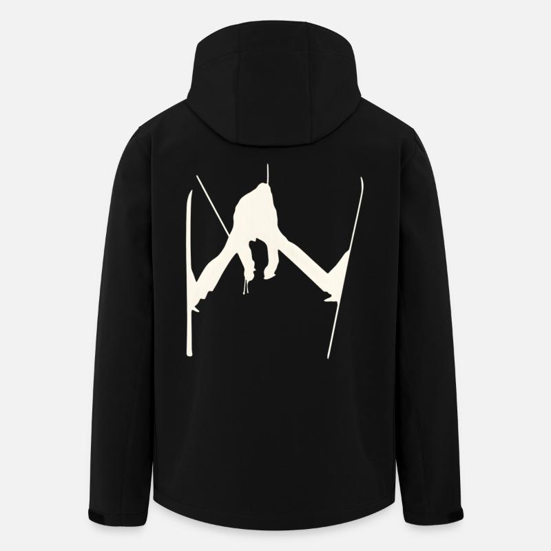 Freestyle Ski Sprung Silhouette - Recycelte Männer Softshell-Jacke von Stanley/Stella - Schwarz