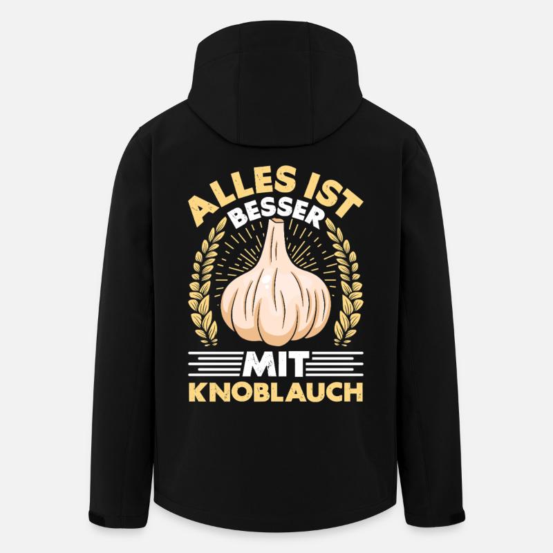 TOUT EST MIEUX AVEC DE L’AIL - Veste softshell homme en polyester recyclé Stanley/Stella - noir