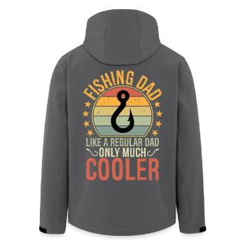 Un père pêcheur comme un père ordinaire, mais beaucoup plus cool - Veste softshell homme en polyester recyclé Stanley/Stella - noir - Dos - AI Model Male 185 light (185cm)