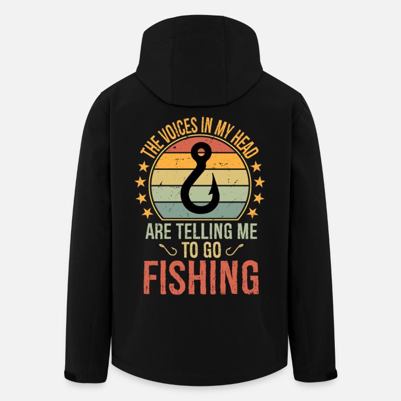 Cadeaux de pêche Pêcheur drôle - Veste softshell homme en polyester recyclé Stanley/Stella - noir