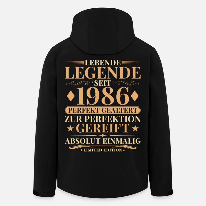 40 ans parfaitement maturé millésime 1986 - Veste softshell homme en polyester recyclé Stanley/Stella - noir