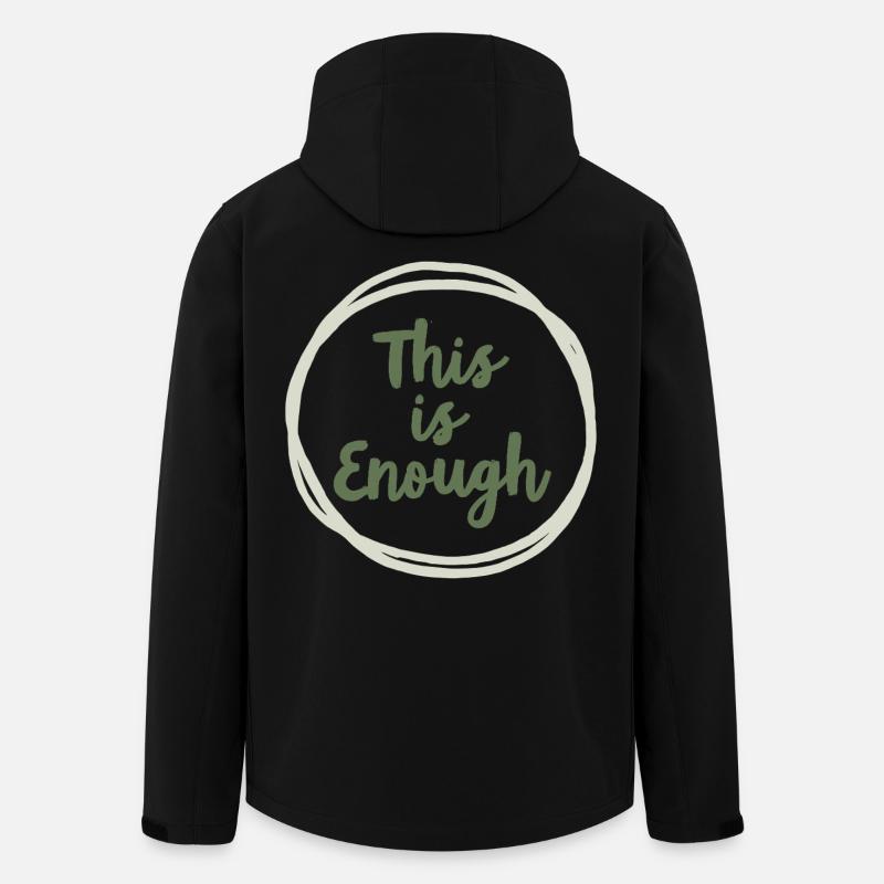 This is Enough Statement für Achtsamkeit - Recycelte Männer Softshell-Jacke von Stanley/Stella - Schwarz