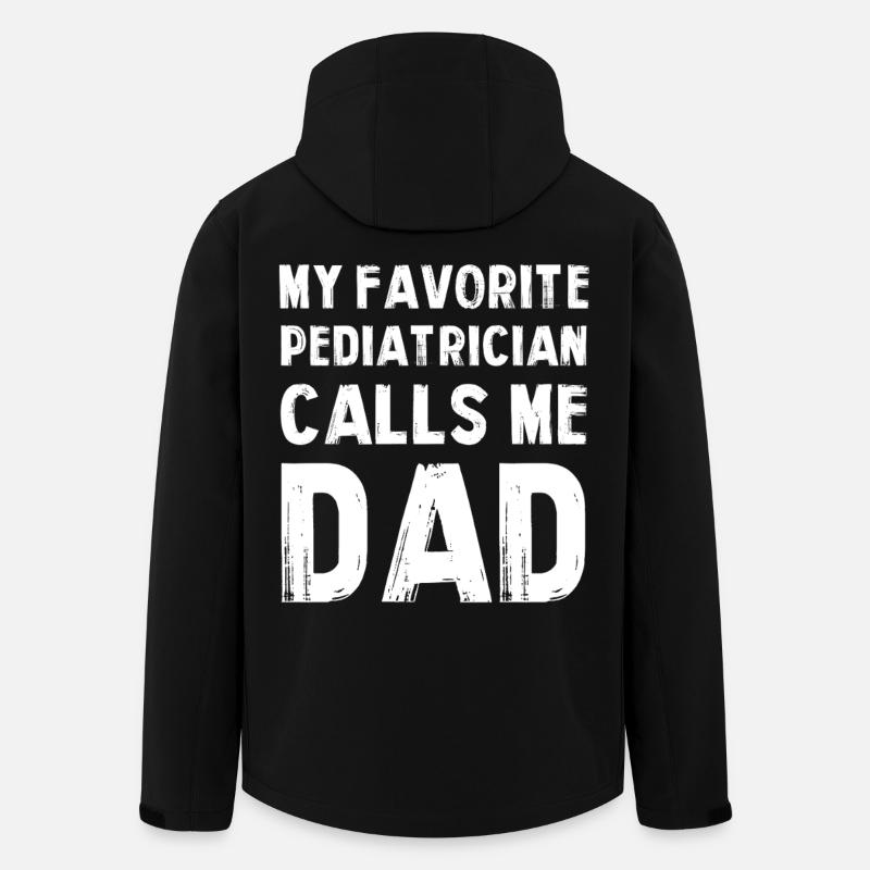Mon pédiatre préféré appelle Papa - Veste softshell homme en polyester recyclé Stanley/Stella - noir