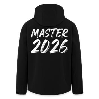 Master 2026 - Recycelte Männer Softshell-Jacke von Stanley/Stella - Schwarz - Hinten - AI Model Male 185 light (185cm)