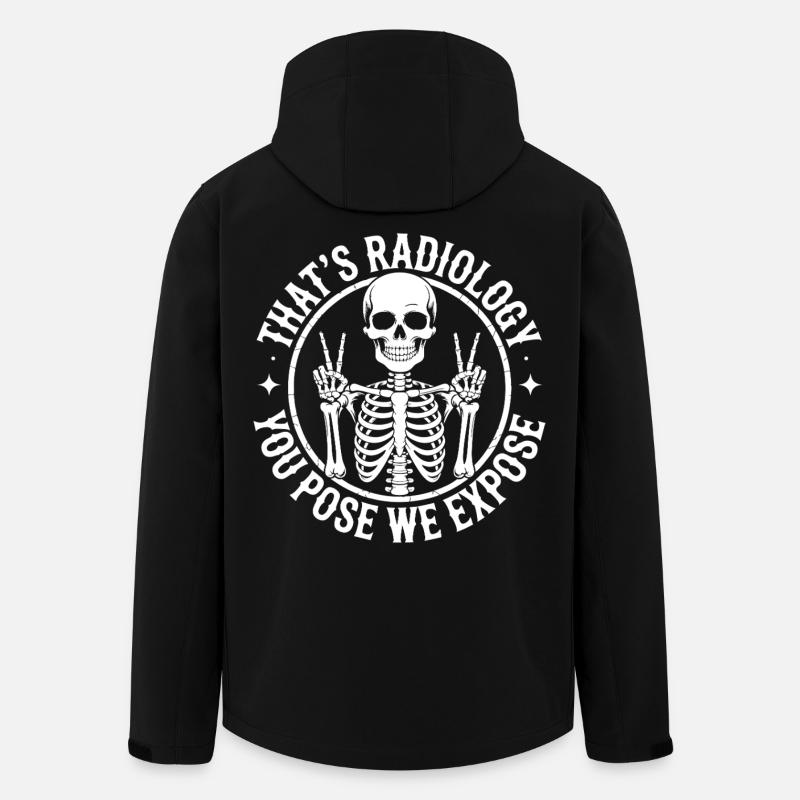 Skeleton in radiology design - Men’s Recycled Softshell Jacket by Stanley/Stella - black