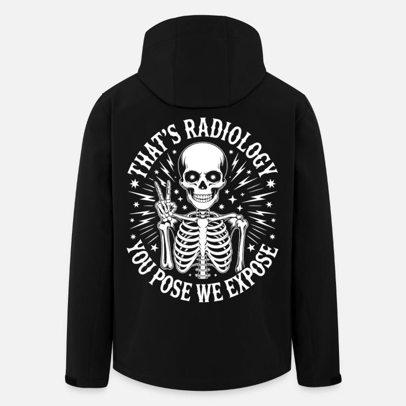 Skeleton Peace Radiology Logo - Men’s Recycled Softshell Jacket by Stanley/Stella - black