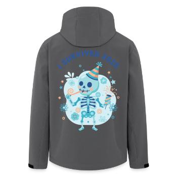 I Survived 2025 Skeleton Celebration - Men’s Recycled Softshell Jacket by Stanley/Stella - black - Back - AI Model Male 185 light (185cm)