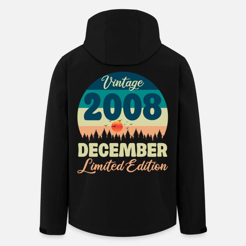 Anniversaire Décembre 2008 Cadeau D'anniversaire  - Veste softshell homme en polyester recyclé Stanley/Stella - noir