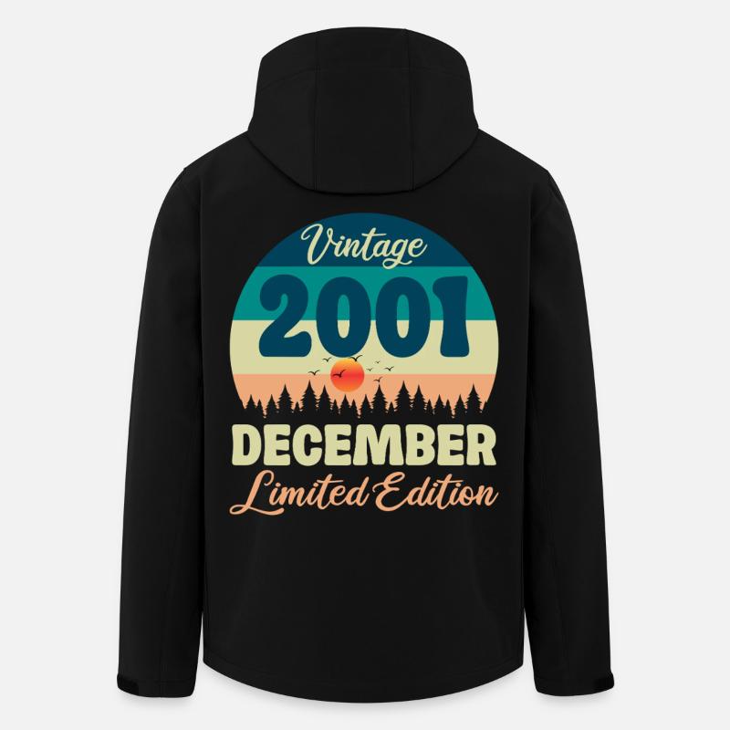 Anniversaire Décembre 2001 Cadeau D'anniversaire  - Veste softshell homme en polyester recyclé Stanley/Stella - noir