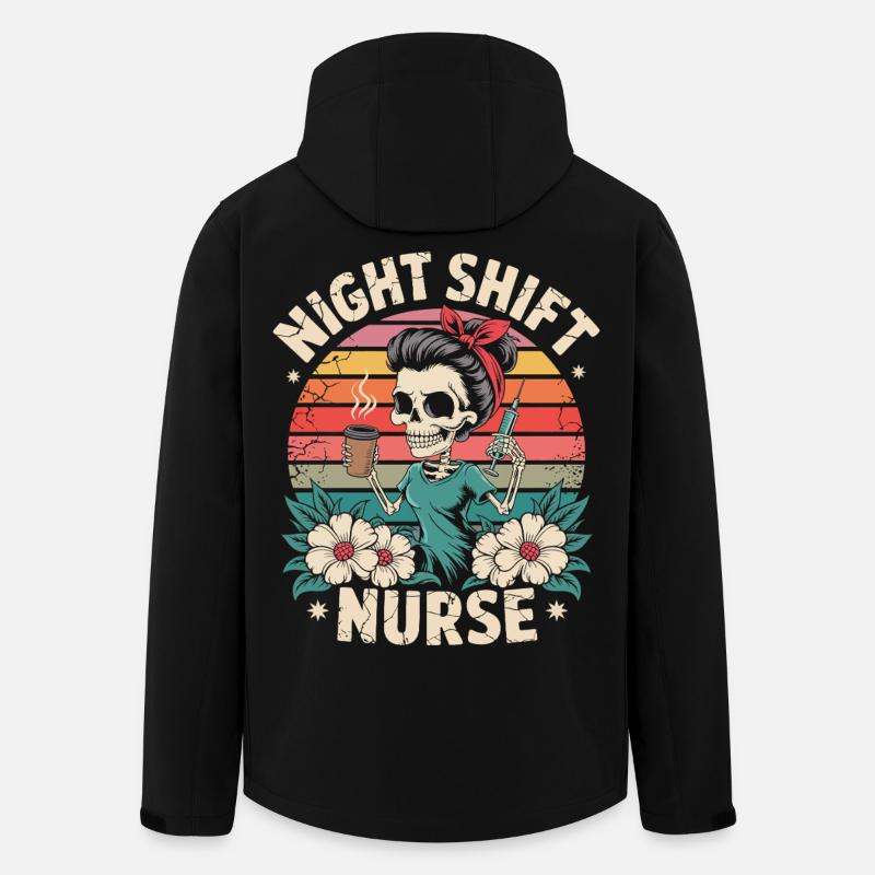 Nacht Schicht Krankenschwester Retro - Recycelte Männer Softshell-Jacke von Stanley/Stella - Schwarz