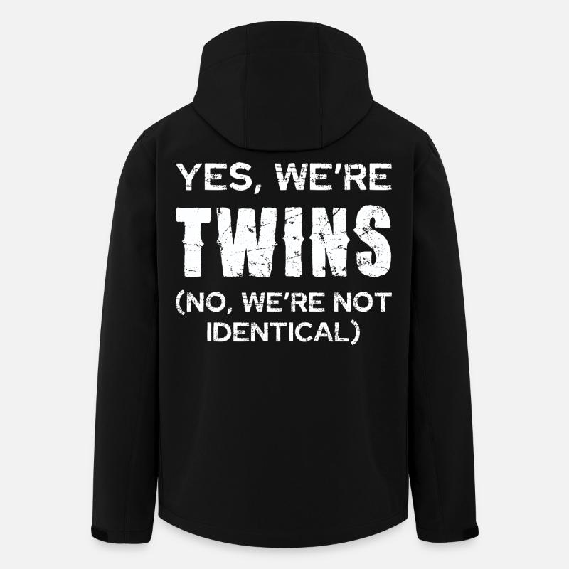 Twin joke: Not identical - Men’s Recycled Softshell Jacket by Stanley/Stella - black