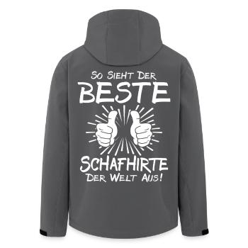 Best Shepherd - Men’s Recycled Softshell Jacket by Stanley/Stella - black - Back - AI Model Male 185 light (185cm)