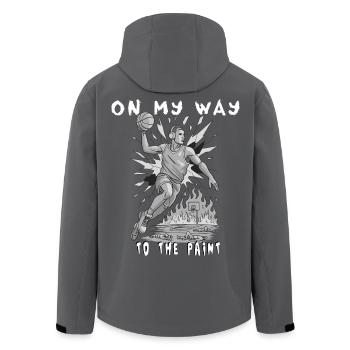 Basketball - On my way to the paint! - Men’s Recycled Softshell Jacket by Stanley/Stella - black - Back - AI Model Male 185 light (185cm)
