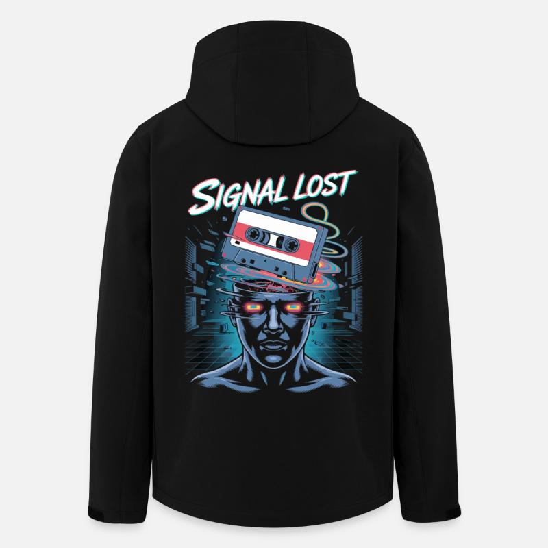 Signal Lost Retro Sci-Fi Glitch Design - Recycelte Männer Softshell-Jacke von Stanley/Stella - Schwarz