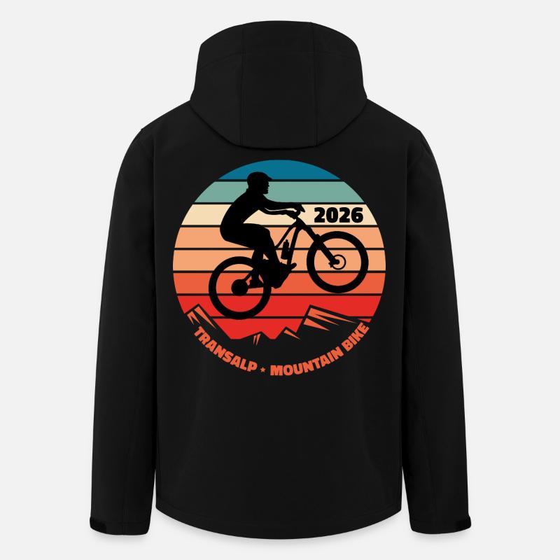 Transalp 2026 avec VTT - Veste softshell homme en polyester recyclé Stanley/Stella - noir
