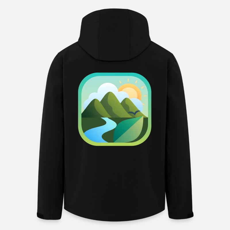 Wandern, Natur und Berge - Recycelte Männer Softshell-Jacke von Stanley/Stella - Schwarz