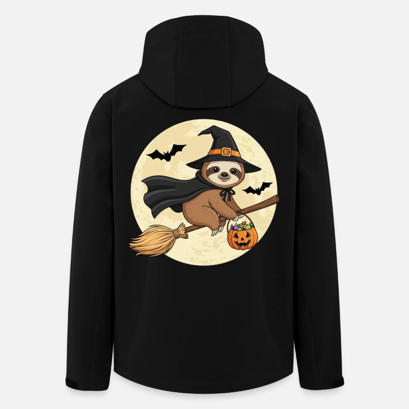 Mignonne Sorcière Paresseuse Halloween - Veste softshell homme en polyester recyclé Stanley/Stella - noir