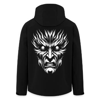 Moon Wolf Face - Men’s Recycled Softshell Jacket by Stanley/Stella - black - Back - AI Model Male 185 light (185cm)