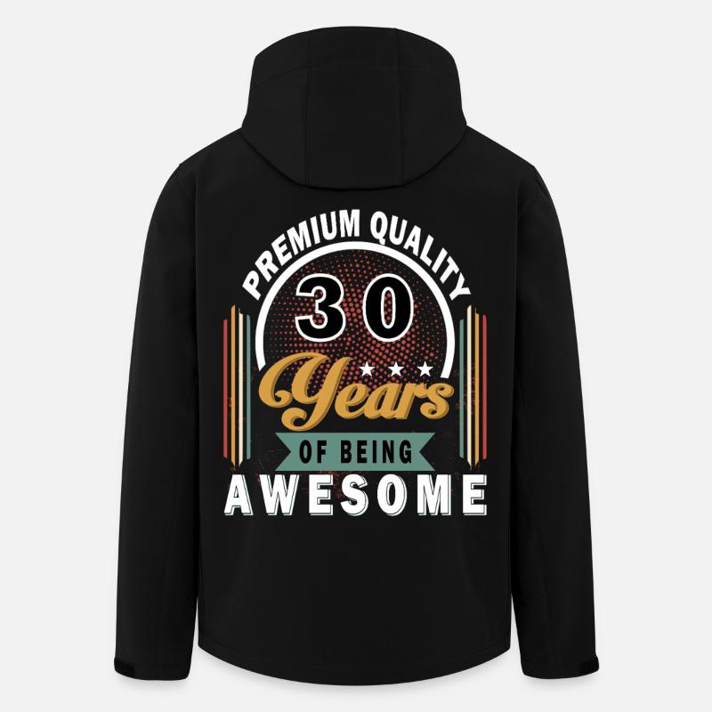 30 Years Awesome Anniversary - Men’s Recycled Softshell Jacket by Stanley/Stella - black