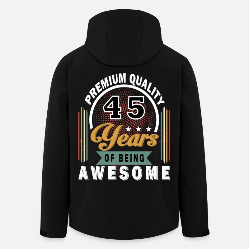 45 ans d’anniversaire génial - Veste softshell homme en polyester recyclé Stanley/Stella - noir