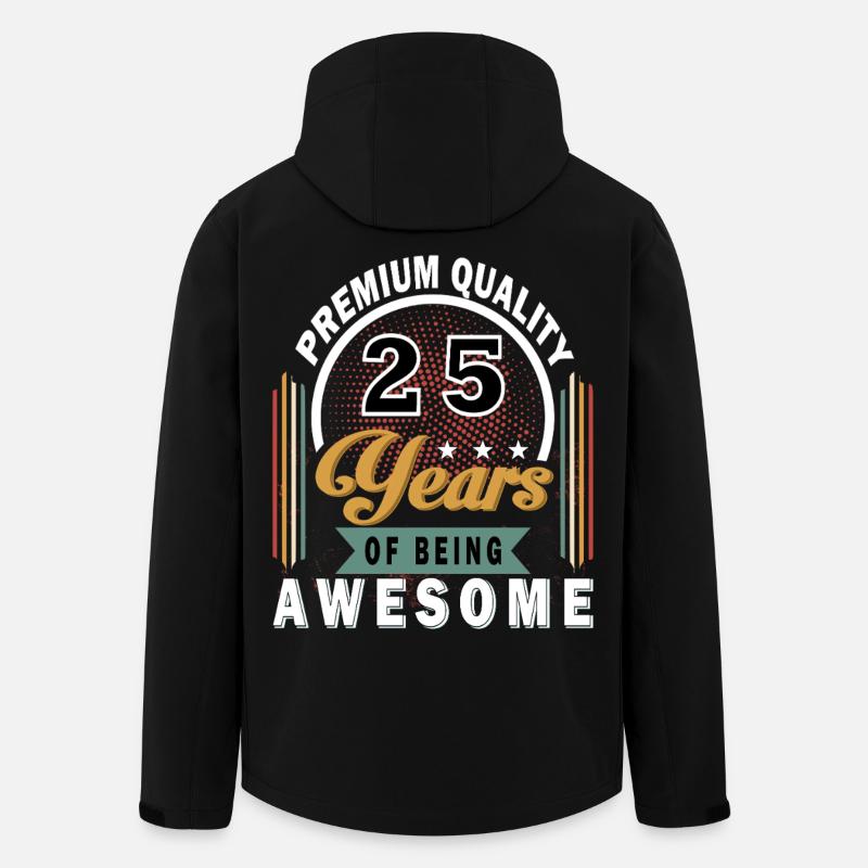 25 Years Great Anniversary Badge - Men’s Recycled Softshell Jacket by Stanley/Stella - black