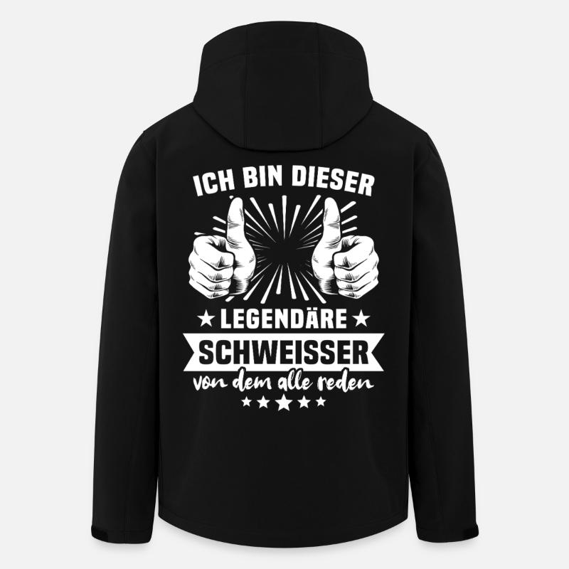 Schweisser Legende - Recycelte Männer Softshell-Jacke von Stanley/Stella - Schwarz