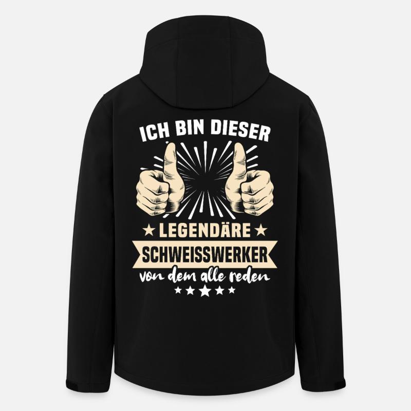 Schweisswerker Sprüche - Recycelte Männer Softshell-Jacke von Stanley/Stella - Schwarz