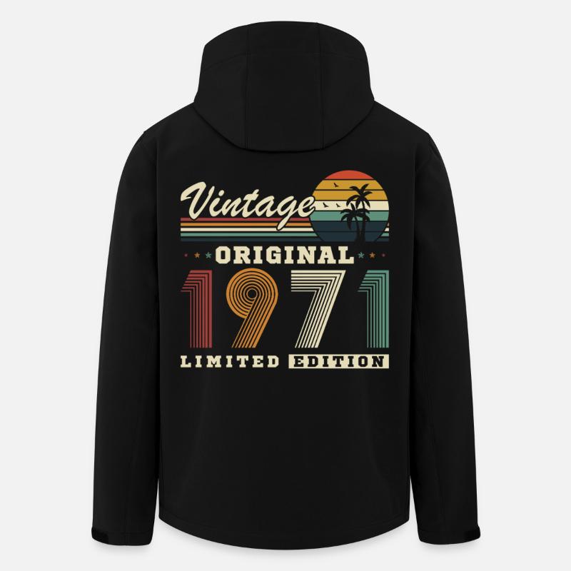 Originales Retro-Jubiläumsgeschenk von 1971 - Recycelte Männer Softshell-Jacke von Stanley/Stella - Schwarz