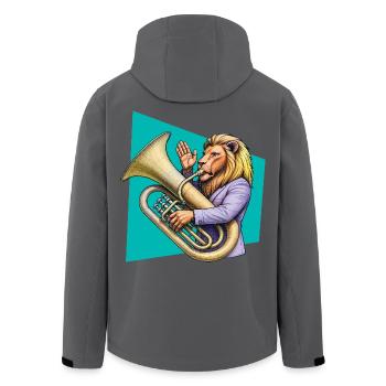 TUBIST – Ton & Bild - Recycelte Männer Softshell-Jacke von Stanley/Stella - Schwarz - Hinten - AI Model Male 185 light (185cm)