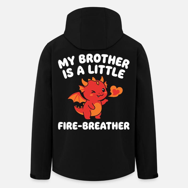 Schwester Drache Süßes Geschwisterchen - Recycelte Männer Softshell-Jacke von Stanley/Stella - Schwarz