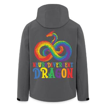 Bewusstsein für Autismus bei neurodivergenten Drachen - Recycelte Männer Softshell-Jacke von Stanley/Stella - Schwarz - Hinten - AI Model Male 185 light (185cm)