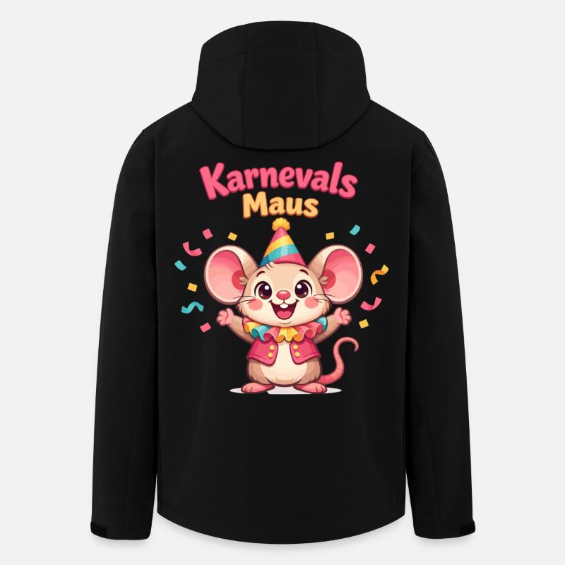 Karnevalsmaus Kölsche Mädsche – Kölle Alaaf - Recycelte Männer Softshell-Jacke von Stanley/Stella - Schwarz