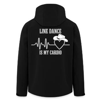 Line Dance Cardio Heart Logo - Men’s Recycled Softshell Jacket by Stanley/Stella - black - Back - AI Model Male 185 light (185cm)