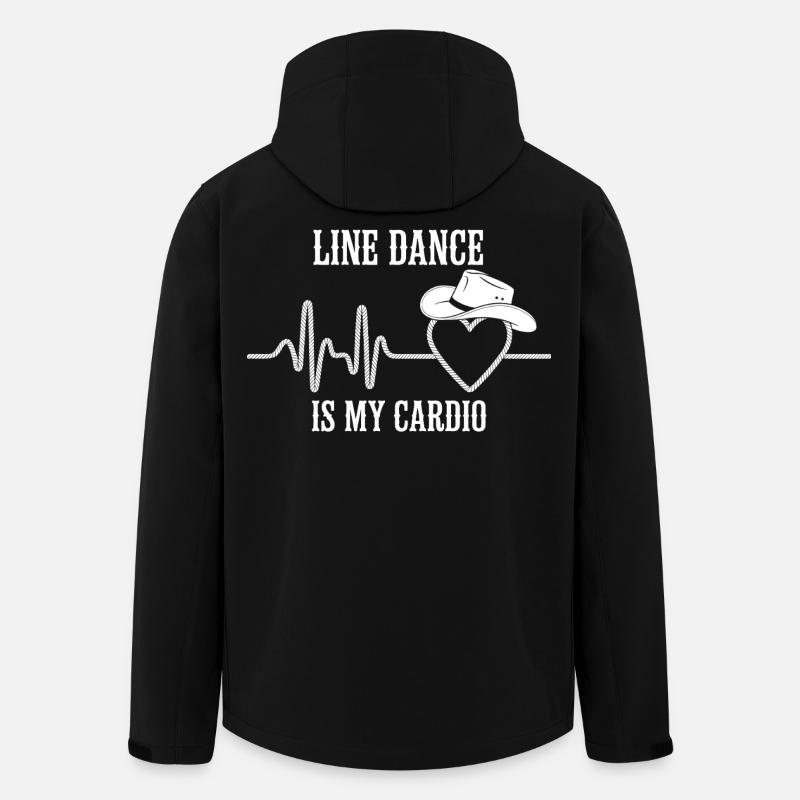 Line Dance Cardio Herz Logo - Recycelte Männer Softshell-Jacke von Stanley/Stella - Schwarz