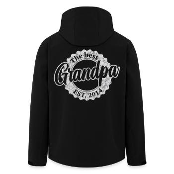 The Best Grandpa since 2014 - Recycelte Männer Softshell-Jacke von Stanley/Stella - Schwarz - Hinten - AI Model Male 185 light (185cm)