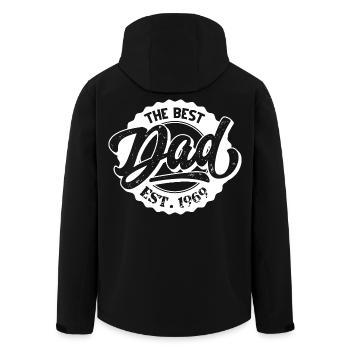 The Best Dad EST 1969 - Recycelte Männer Softshell-Jacke von Stanley/Stella - Schwarz - Hinten - AI Model Male 185 light (185cm)
