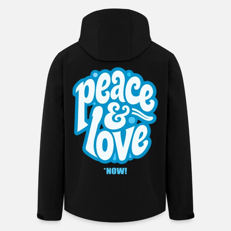 PEACE LOVE #3 - let's talk - Men’s Recycled Softshell Jacket by Stanley/Stella - black